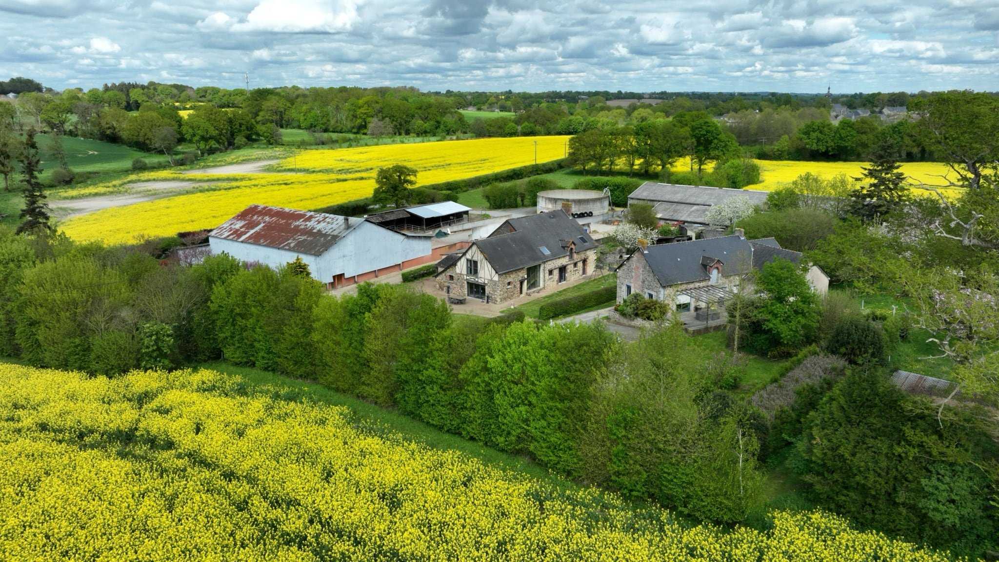 Vue aérienne du Gîte des Hirondelles